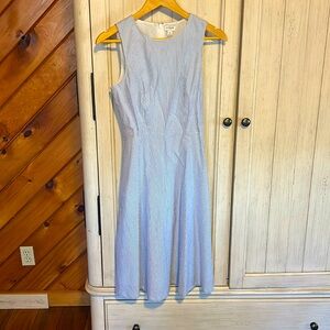 J crew dress chambray size 0 blue and white stripes